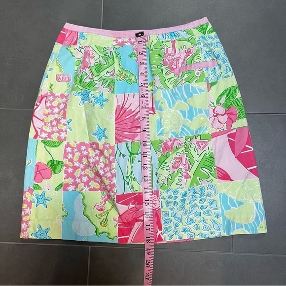 LILLY PULITZER Vintage Aruba One Happy Island Skirt size 4 - Picture 9 of 10
